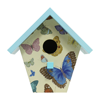 Nichoir pour oiseaux sauvages, nichoir suspendu en bois de pin pour oiseaux de jardin, résistant aux intempéries et durable