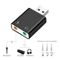 Carte son USB HIFI Magic Voice Plug and Play en alliage d'aluminium, adaptateur audio externe USB pour ordinateur portable et ordinateur de bureau