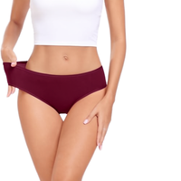 Culottes hipster en coton pour femmes, taille basse, douces, respirantes, extensibles, couleur unie, fines, confortables pour tous les jours, tailles M-XL, packs