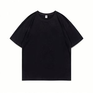 Design Custom Summer Short Sleeve <b>T</b>-shirt Pure Cotton Men's Loose Top Round Neck Solid Color <b>T</b>-shirt - Product Image 2