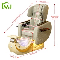 Meubles de salon de manucure de luxe, chaise de pédicure électrique avec massage des pieds, fauteuil de spa
