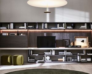 Mobili Tv sospesi moderni italiani del Vermont mobili per Tv autoportanti marroni - Product Image 2