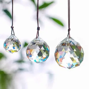 Honor của pha lê K9 30/40/50mm rõ ràng K9 quả cầu pha lê lăng kính suncatcher Đèn Chùm Mặt dây chuyền