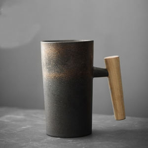 Tazas de cerámica rústicas Retro mate de estilo japonés ecológico de oficina Vintage, taza de arcilla polimérica de té de Kung Fu de porcelana - Product Image 5