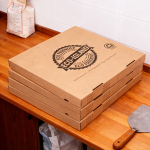 Cajas de Pizza de Cartón Corrugado al por Mayor, Logotipo Personalizado, 10-14 Pulgadas, Color Marrón, Ecológicas, Resistentes, de Grado Alimenticio, Cajas para Llevar - Product Image 1