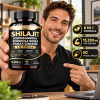 Offre Spéciale : Capsules de Shilajit Pur de l'Himalaya avec Ashwagandha et Panax Ginseng – Stimulant Énergétique – 60 Comprimés