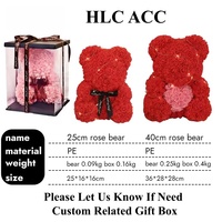 HLC Custom Mardi Gras Throws PGG Fleurs artificielles, Ours en peluche rose, Ours arc-en-ciel Pride pour Fête de Mardi Gras, Vitrine de Boutique