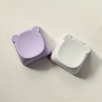 Vente en gros de touches de clavier mécanique DIY en PBT vierges 1U R4 pour commutateurs MX, touches de remplacement colorées en forme d'ours et de chat mignons