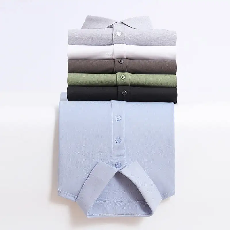 Camiseta polo com logotipo bordado personalizado para homens, roupas masculinas de algodão plus size 100 slim fit com gola superior