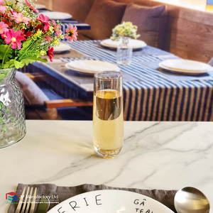 Vente chaude 8.5oz Verre à <span class=keywords><strong>champagne</strong></span> sans pied en plastique 250ml <span class=keywords><strong>Polycarbonate</strong></span> incassable Logo personnalisé Flûte à <span class=keywords><strong>champagne</strong></span> sans pied unique - Product Image 3