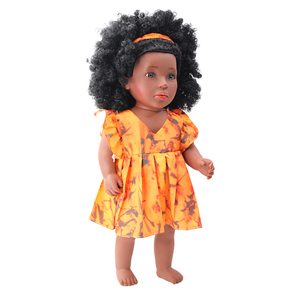 Poupée Africaine <span class=keywords><strong>Fille</strong></span> Tusalmo en Gros 45 cm (18 Pouces) avec Tenues Mode Les Plus Récentes, Jouet Doux en Vinyle et Plastique Éducatif - Product Image 6