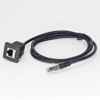 Câble RJ45 à montage encastré cat5e ethernet pour tableau de bord prise d'extension pour voiture camion bateau mobile radio bidirectionnelle