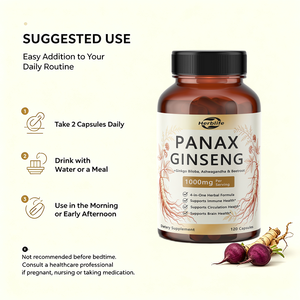 แคปซูลโสม Panax สูตรผสมอัชวากันธา บีทรูท และแปะก๊วย 4-in-1 สำหรับเสริมภูมิคุ้มกันและบำรุงสมอง (OEM รับผลิตแบรนด์ส่วนตัว) - Product Image 4