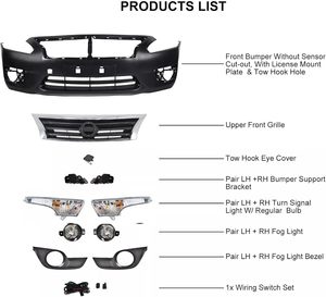 Topzonauto 5310106421, TO1000409, 52535-06190 Kit de Rejilla para Parachoques Delantero para Nissan Altima Sedán <span class=keywords><strong>2013</strong></span> 2014 2015 - Product Image 3