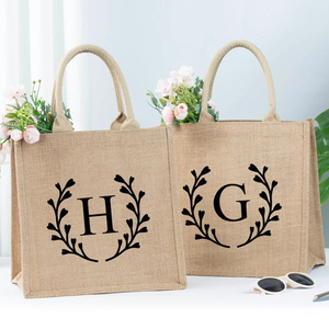 Accept DIY <strong>Custom</strong> Size Logo <strong>Print</strong> Plain Burlap <strong>Jute</strong> <strong>Tote</strong> Shipping Gift <strong>Tote</strong> <strong>Bag</strong> <strong>Jute</strong> Beach <strong>Bag</strong> Handbags for Women Ladies - Product Image 6