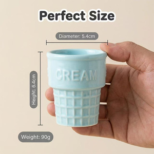 ice cream cone ceramic mug mini wholesale ceramic mugs - Product Image 6