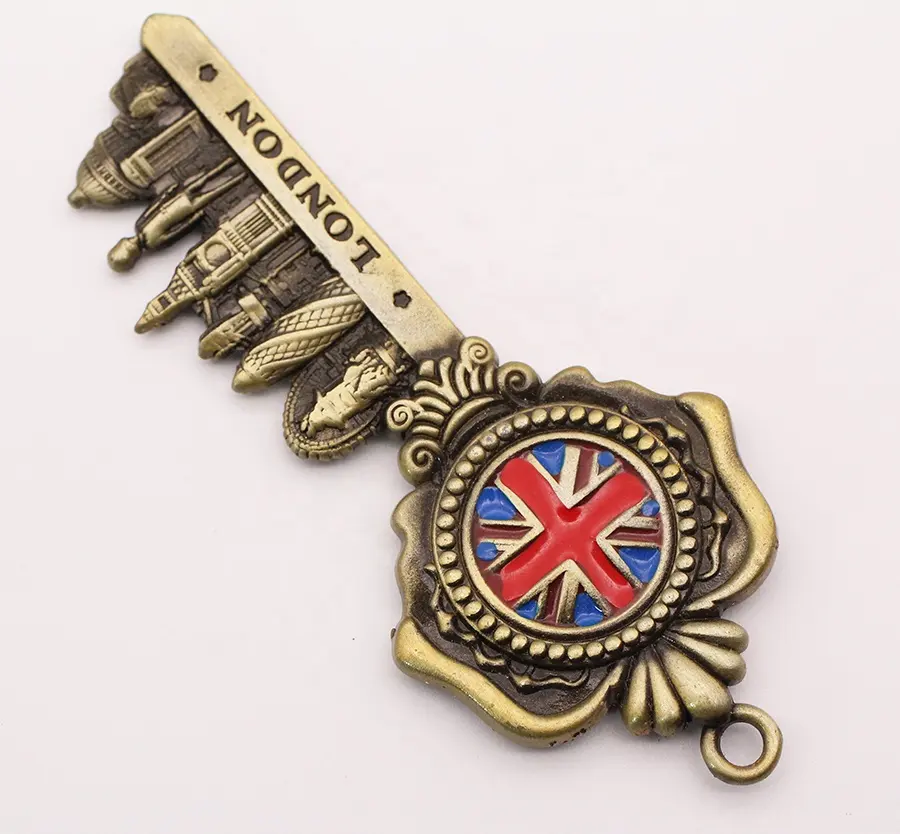 Union Flag Key - England London City Logo Tourist Christmas Souvenir Key Factory Professional customized 10 Years