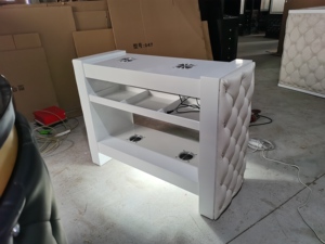 โต๊ะทำเล็บแบบหรูหรา5ปี,โต๊ะสีขาวมันวาวสูงสไตล์ฝรั่งเศสคลาสสิคปี<span class=keywords><strong>2022</strong></span>โต๊ะทำเล็บมือ - Product Image 2