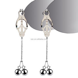 SacKnove Clip per Capezzoli in Acciaio Inox con Sfera di Gravità, Gioielli per il Seno, Giocattoli Erotici per Donne - Product Image 2