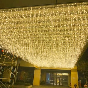 Guirlande lumineuse LED 24V <span class=keywords><strong>pour</strong></span> <span class=keywords><strong>extérieur</strong></span>, idéale <span class=keywords><strong>pour</strong></span> fêtes <span class=keywords><strong>de</strong></span> Noë<span class=keywords><strong>l</strong></span>, mariages et décorations <span class=keywords><strong>de</strong></span> vacances, 4*0.6m, 20 guirlandes suspendues, 120 lampes, 2 broches, indice <span class=keywords><strong>de</strong></span> protection IP67 - Product Image 6