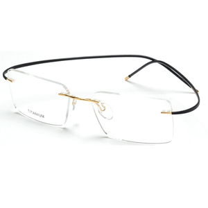 Gran oferta 2019, gafas ópticas de titanio sin montura, Marco óptico de titanio de alta calidad, sin MOQ - Product Image 2