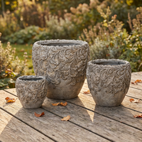 Pots en ciment classiques vintage à pois, écologiques et luxueux, pour la décoration de la maison, du sol ou de la table, des centres commerciaux - Style minimaliste créatif européen