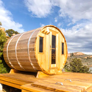 Salle de sauna humide en <span class=keywords><strong>bois</strong></span> de séquoia d'extérieur personnalisée, <span class=keywords><strong>bois</strong></span> de haute qualité, sauna compact à infrarouge lointain, unité de spa familiale avec contrôle numérique - Product Image 6