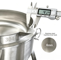MYONLY 200l Mini Marmite Mélangeuse à Vapeur Sous Vide pour Soupe de Viande, Pâte de Tomate, Pâte de Curry, Machine de Cuisson