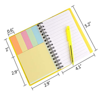 2019 Ensemble cahier fabricant règle de cahier spirale avec papier de couleur