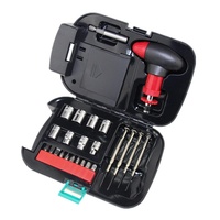 Ensemble d'outils multifonctionnels de 24 pièces avec poignée à cliquet en forme de T, embout de tournevis, embout de perceuse, boîte à outils de haute qualité, matériel OEM pour la maison