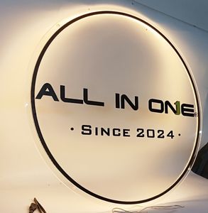 Panneau d'affichage LED personnalisé pour intérieur avec logo en acrylique et source lumineuse à tube LED rétroéclairé en matière plastique pour murs - Product Image 4