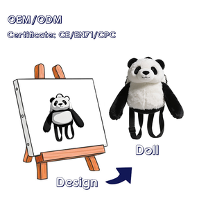 Peluche personnalisée Panda <span class=keywords><strong>de</strong></span> <span class=keywords><strong>dessin</strong></span> animé sac à dos peluche <span class=keywords><strong>trucs</strong></span> <span class=keywords><strong>de</strong></span> remplissage - Product Image 1