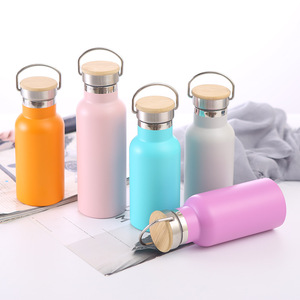 2025 304 <b>Stainless</b> <b>Steel</b> Sports <b>Water</b> <b>Bottle</b> with Bamboo Lid All <b>Steel</b> Vacuum Thermos Cup for Car & Outdoor for Printed Gift Cup - Product Image 3
