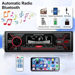 Universal Car MP3 <b>Player</b> FM Radio <b>USB</b> TF Hi-Fi Audio with Remote Control Built in Microphone - Product Image 5
