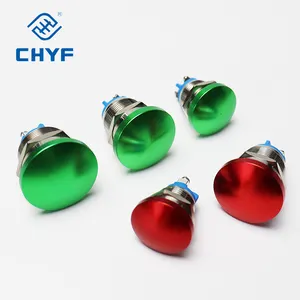 22mm waterproof momentary mushroom head self-reset stainless steel pushbutton switch