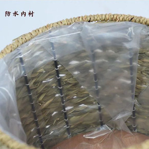 Straw woven flower <b>baskets</b>, woven flower pots with legs, flower stands, living room and balcony decorations, simple European - Product Image 4