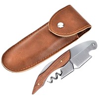 Accessoires pour le vin Vis en liège Bois de santal Ouvre-bouteille de vin rouge Tire-bouchon en acier inoxydable pour serveurs de bouteilles de vin en palissandre