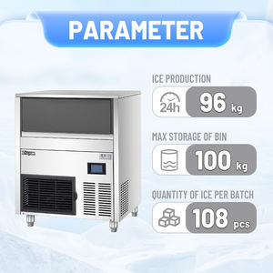 <span class=keywords><strong>Bac</strong></span> à glaçons en acier inoxydable 15 minutes de temps de congélation Machine à glaçons commerciale 100KG - Product Image 2