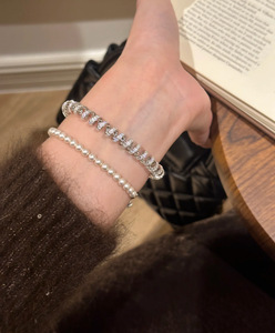 <span class=keywords><strong>Bracelet</strong></span> en <span class=keywords><strong>fil</strong></span> <span class=keywords><strong>de</strong></span> <span class=keywords><strong>téléphone</strong></span> argenté super flash pour femmes, <span class=keywords><strong>bracelet</strong></span> vintage <span class=keywords><strong>de</strong></span> luxe, esthétique cool - Product Image 3