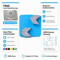 Outils de meulage de béton en diamant PanGu HU-2AR10 OEM Double Arrow Redi-lock, stables et fiables, avec segments de 10 mm