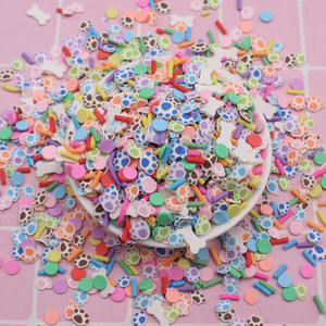 500g Mélange de fleurs en forme de <span class=keywords><strong>pattes</strong></span> de poisson, tranches d'argile polymère, breloques, longues paillettes en forme de bonbons, perles, modèle durable, non toxique, pour loisirs créatifs DIY - Product Image 5