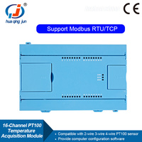 Module d'acquisition de température Huaqingjun 16 canaux RS485 LAN PT100 MODBUS RTU Modbus TCP pour capteurs de résistance thermique PT100