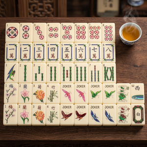 Juego de Mahjong Americano Portátil de Lujo para 4 Jugadores Funfun Golden Harvest, Piezas de Mahjong Modernas, Listo para Enviar - Product Image 1