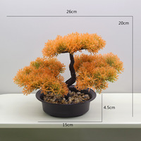 Vente en gros de petits arbres bonsaï artificiels en plastique pour la décoration intérieure, Thanksgiving, Noël, mariages, Halloween, remise de diplômes, en pot