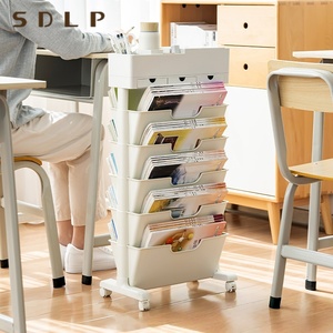 OEM/ODM Grande Capacité Porte-Livres Rack Organisateur avec Roue Papeterie Stockage 5 Couches Enfants Étagère - Product Image 1