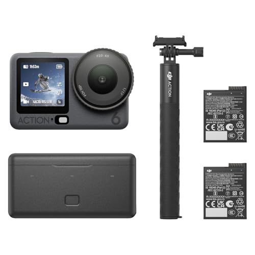 Osmo Action 6 Standard Combo 8K Waterproof Action Camera with 1/1.1 Inch Sensor Variable Aperture for Travel Vlog