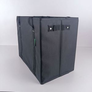 Sacs d'épicerie réutilisables, sacs de courses réutilisables résistants, grands sacs fourre-tout recyclés, pliables avec longues poignées et fond rigide - Product Image 2