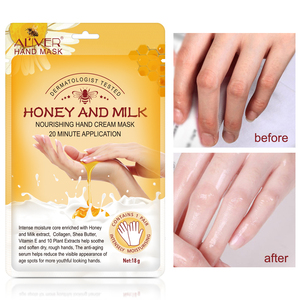 ALIVER - Guantes de Mascarilla de Miel para Reparación de Manos, Limpieza Profunda, Hidratación, Blanqueamiento, Colágeno, Leche y Miel - Product Image 3