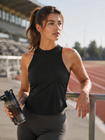 Débardeur sans couture en soie glacée ultra-mince pour femme, anti-transparence, respirant, coupe courte, idéal comme sous-vêtement d'été