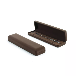 Factory Direct Selling High Quality Velvet Packaging <b>Box</b> High-end Brown Jewelry Necklace <b>Storage</b> <b>Box</b> Custom Jewelry <b>Box</b> - Product Image 3